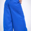 Pantalon à découpes rondes et à motif logo en strass - Bleu roi