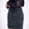 Mini jupe en silicone avec strass incrustés - noir