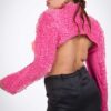 Mini veste zippée en silicone - rose et silicone transparent