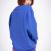 Sweat-shirt sans capuche à grand logo en strass dos - bleu royal