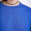 Sweat-shirt sans capuche à petit logo en strass - bleu royal