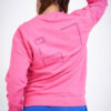 Sweat-shirt sans capuche à grand logo en strass dos - rose