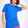Tee shirt à petit logo en strass - bleu royal