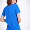 Tee shirt à petit logo en strass - bleu royal