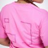 Tee shirt à grand logo en strass dos - rose